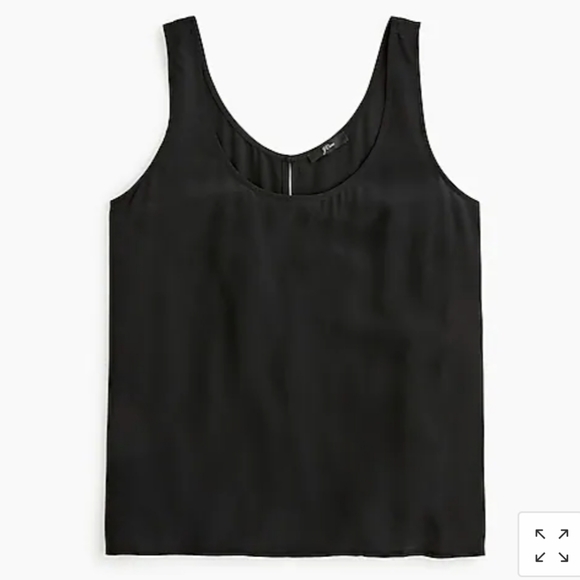 J. Crew Tops - J Crew Black Tank top in Re-Imagined Silk AD187